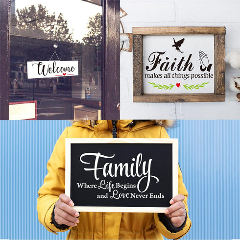 21 Pieces Letter Stencils for Painting on Wood Canvas Laser Cut Painting Stencil - Large Alphabet Welcome Calligraphy Font Suitable for Home Decor...