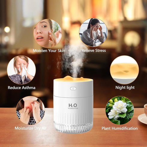 Portable Mini Humidifier For Plants Indoor 500ml Small Cool Mist Humidifier Usb Rechargeable Mini Humidifier For Desk Travel Office Home Nursery A...