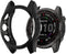 kwmobile Cover Compatible with Garmin Fenix 7S / Fenix 7S Solar - Cover Silicone Case for Fitness Tracker - Black/Silver...