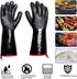 932°F Heat Resistant Gloves Non-Slip BBQ Gloves Waterproof Kitchen Gloves Fireproof Grilling Gloves Oil Resistant Barbecue Gloves Neoprene Coated ...