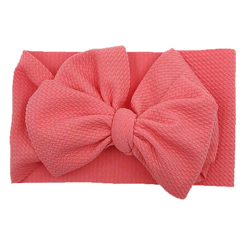 KIDOCHEESE Big Bows Headbands with Elastics Nylon Oversized Head Wraps and Large Hair Accessories for Newborns, Infants, Toddlers, and Kids...