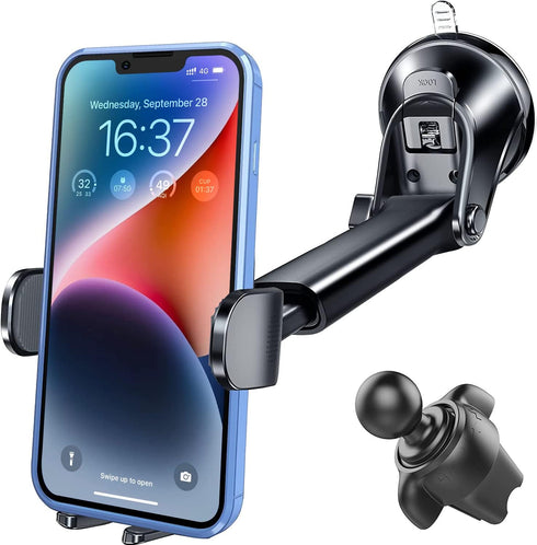APPS2Car Suction Cup Phone Mount, Windshield/Dashboard/Air Vent Suction Car Phone Holder Mount with Sticky Gel Pad, Compatible with iPhone, Samsun...