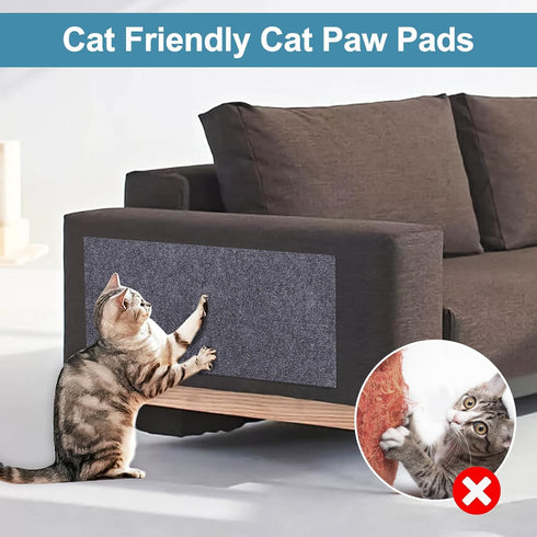 Palksky Climbing Cat Scratcher Mat, 3PCS 23.6"X11.8" Trimmable Self-Adhesive Cat Scratching Board, DIY Cat Scratching Pads for Couch Furniture Wal...