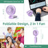 CIVPOWER Misting Fan Portable, Hand Held Fan 90°Adjustable Desk Fan, 4000mAh USB Rechargeable Personal Fan with Water Mist, 5-14 Working Time 3 Sp...