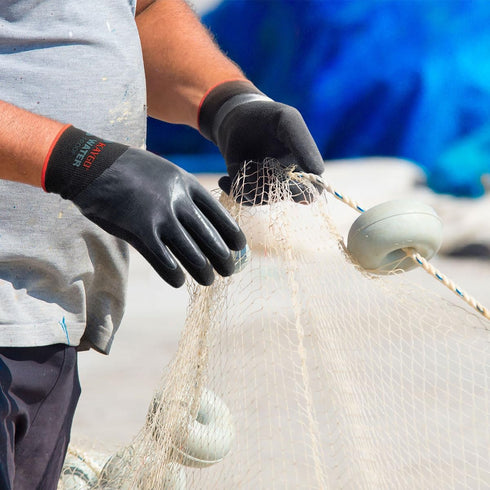 KAYGO Waterproof Work Gloves for Men and Women, Rubber Coated Non-slip Working Gloves for Garden, Outdoor Construction,KG150,Black,S...