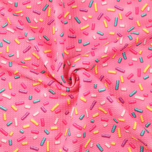 David Angie Candy Pattern Bullet Textured Liverpool Fabric 4 Way Stretch Spandex Knit Fabric by The Yard for Head Wrap Accessories (Candy)...