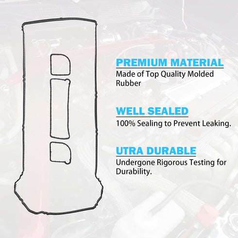 Valve Cover Gasket Set - Compatible with 2.0L 2.3L 2.5L Ford Escape, Focus, Funsion, Ranger, Transit Connect, Mazda 3, 5, 6, CX-7, MX-5, Tribute, ...