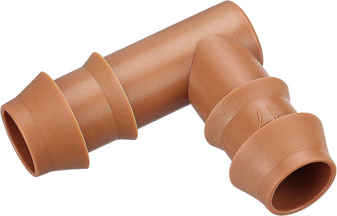 20 Pieces Drip Irrigation Barbed Elbows Fittings for 1/2” Tubing (0.600”ID) - Drip Elbows (17mm) Irrigation Tubing Connectors for Drip Sprinkler G...