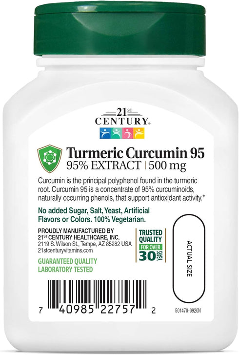 21st Century Curcumin 95 Herbal Supplements, 45 Count (22757)...