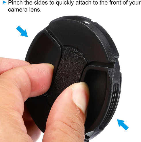 PATIKIL 40.5mm Lens Cap Set, 5Pack Sides Pinch Snap Camera Lens Cover for Front Len Suitable for 40.5mm Thread Universal DSLR Lenses for Nikon, fo...