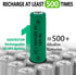 Rechargeable AA Batteries NIMH 600mAh 1.2V Double A Rechargeable Battery for Solar Garden Lawn Landscaping Light, 8 Pack, Blue...