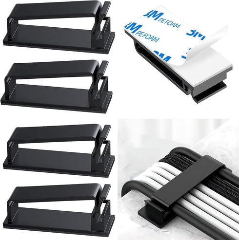 Cable Clips?50PCS Electrical Cord Management Adhesive Cable Wire Clip Wire Clips Wall?Used for Cars, Offices, and Homes Cable Clips Cord Organizer...