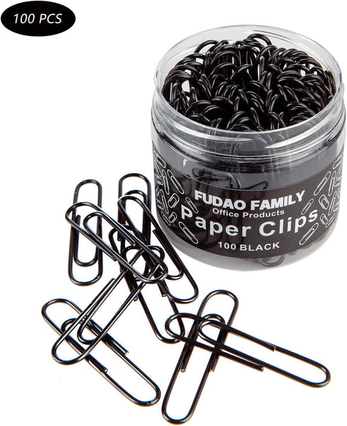 Jumbo Paper Clips, 2 Inch Paper Clip, 100 pcs Large Paperclips (Jumbo, Black)...