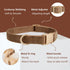 Soft Dog Collar with Metal Buckle Adjustable Durable Comfort Cotton Corduroy Collars for Large Medium Small Dogs Velvet Dog Collars, Coffee...