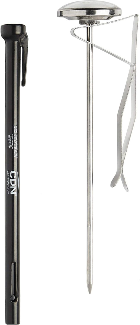 CDN ProAccurate® Instant Read Beverage Frothing Thermometer with Clip for Precise Temperature Measurement, 6.5" Stainless Steel Stem, Easy to Read...