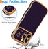 Hython for iPhone 14 Pro Case Cute Curly Wave Frame Shape Phone Cases, Thin Slim Luxury Plating Wavy Edge Soft TPU Bumper Shockproof Rubber Protec...