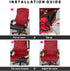WOMACO Printed Office Chair Covers, Stretch Computer Chair Cover Universal Boss Chair Covers Modern Simplism Style High Back Chair Slipcover (Coff...