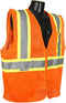 Radians SV22-2ZOM-3X Polyester Mesh Economy Class 2 High Visibility Zipper Closure Vest with Two-Tone Trim, 3X-Large, Orange...