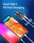 Gigastone USB C Car Charger 66W Fast Car Charger Adapter, PD3.0, Dual Port, Super Mini, Compatible with iPhone 15,14,13,12,11,X,SE,8, Galaxy S22,S...