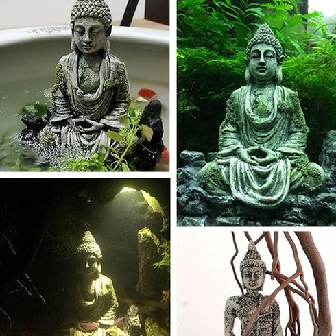 Aquarium Decorations Resin Buddha Sculpture/Head Sculpture Aquarium Decor Ornament, Large Fish Tank Decorations - 20 30 Gallon Aquarium...