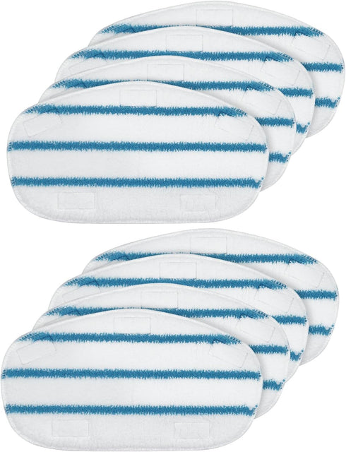 8 Pack Pur Steam Mop Pads Compatible with PurSteam ThermaPro 10-in-1 and 211 Steam Mop Cleaner Microfiber Pur Steam Mop Replacement Pad Washable R...
