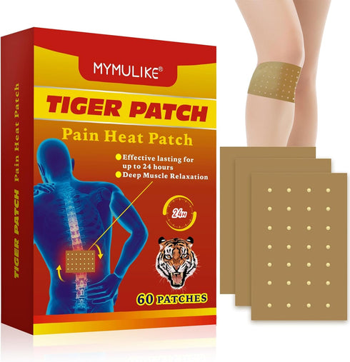 60 Count Tiger patch, Heat Patches for Knee Neck and Shoulder...