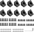 JiGiU 10PCS Triangle Angle Sharp Corner Bracket, Black Angle Sharp Corner Bracket Connector for 6mm Slot Aluminum Extrusion Profile 2020 Series 3D...