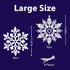 White Snowflake Ornaments, 6 Pack Large Plastic Snowflake Decorations for Christmas Tree, Winter Wonderland...