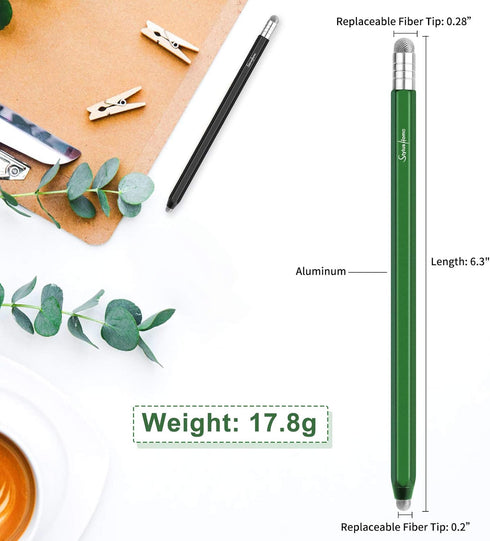 StylusHome Stylus for Touch Screens (2 Pcs), High Sensitivity 2 in 1 Fiber Tips Pen with 8 Extra Replaceable Tips, Stylus for iPad iPhone Tablets ...