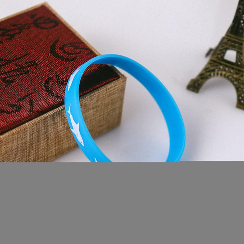 Caiyao 2pcs Shark Bracelet Fashion Rubber Sports Wrist Bracelet Ocean Beach Jewelry for Women and Men...