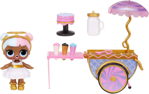 L.O.L. Surprise! LOL Surprise Furniture Sweet Boardwalk with Sugar Doll and 10+ Surprises, Doll Candy Cart Furniture Set, Accessories...