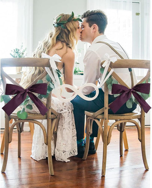 TONIFUL 2 Inch x 25 Yards Wide Purple Crinkled Ribbon Silk-Like Wrinkled Ruffled Woven Solid Ribbons for Crafts Floral Bouquets Rustic Wedding Dec...