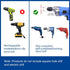 Square Hole Drill Bit Adapter, Mortising Attachment for Hand Drill/Drill Press, Mortise and Tenon Tools, Square Hole Drill Bits for Wood, Accessor...