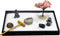Nature's Mark Mini Zen Garden Kit for Desk with Rake, White Sand, Buddha, Lantern, Black Rectangle Base, River Rocks and Mini Blossom Tree (8Lx5W ...
