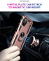 Military Grade Drop Impact for Samsung Galaxy A03S Case with Screen Protector 360 Metal Rotating Ring Kickstand Holder Armor Heavy Duty Shockproof...