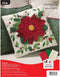 Bucilla Elegant Poinsettia Felt Applique Throw Pillow Kit...