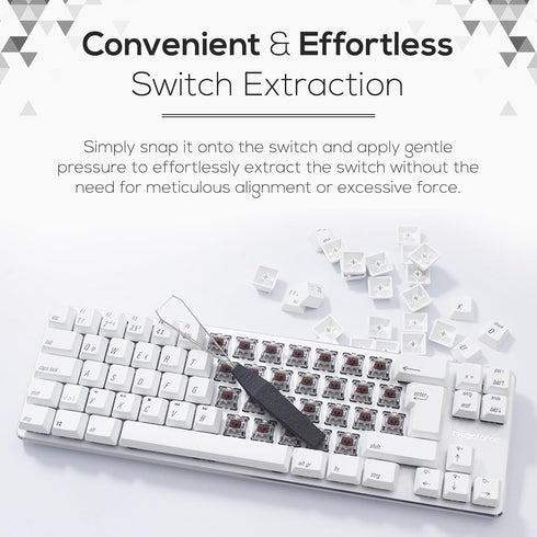 Qisan Keycap Puller Black Stainless Steel Keycap Removal Tool Expert for Mechanical Keyboard Magicforce...