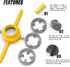 PVC Thread Maker Tool, NPT Die Set, Pipe Threader Plumbing Tool, with 3 Dies,1/2", 3/4", 1", Pipe Threader Kit...