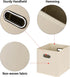 Black Foldable Storage Cubes Bins , Fabric Storage Box Cubes Organizer Baskets with Dual Handles for Home Organizer(Creamy-White)...