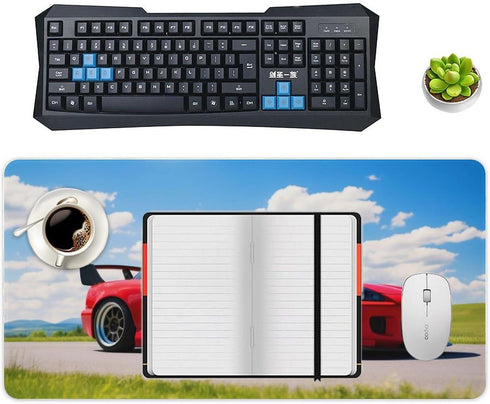 Large Mouse Pad Gaming Cool S2000 Jdm Red Sport Car Desk Mat Long Big Mousepad Extended Keyboard Computer Pad Office Desk Organizers and Accessori...