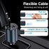 Retractable Car Charger, 4 in 1 Fast Car Phone Charger 60W, USB C Car Charger (Dual Lightning Retractable Cords)...