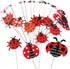 3D Decorative Ladybug Stakes Garden Ladybird Decorations for Yard Patio Lawn Plant Flower Pot Decor, 20 Pcs...