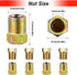 Tnisesm 12Pcs 7/16"-24 Threads Brake Line Fittings Assortment For 1/4" Brake Line Tube(4 Unions, 8 Nuts)...