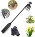 Dritnow Weeding Tool,Uprooting Weeding Tool,Weeding Artifact Uprooting Weeding Tool,Hand Weeder Tool Garden Weeding Tools Weed Puller,4 Prong Gard...