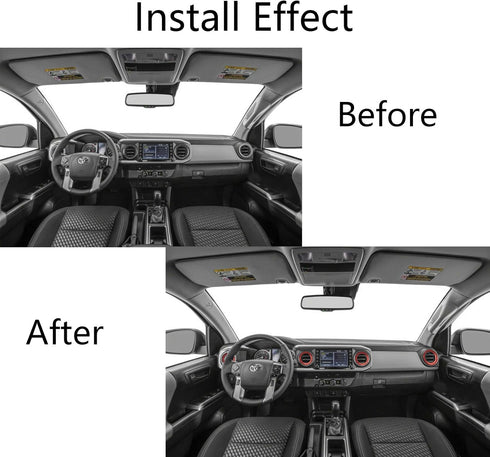 Lanyun Compatible with Toyota Tacoma A/C Vent Ring Outer Trim Decoration Covers fit 2016 2017 2018 2019 2020 2021 2022 2023 toyotaTacoma a/c Outle...