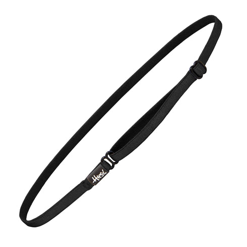 Hipsy Women's Elastic & Adjustable Stretchy Running Headband Multi Pack (Black & Silver Elastic 2pk)...