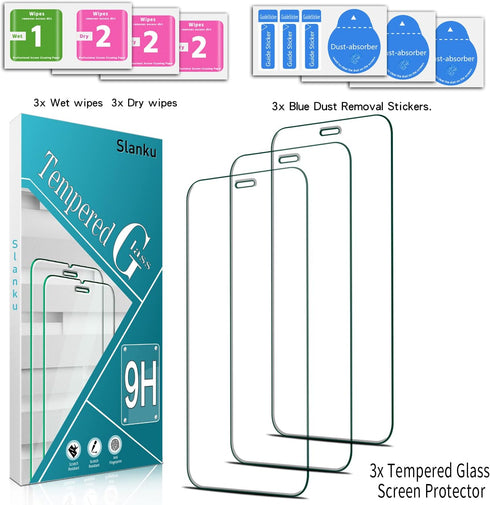 Slanku (3-Pack) Temepered Glass for iPhone 12 Mini 5.4-inch Screen Protector, Easy to Install, Bubbles Free, Case Friendly......