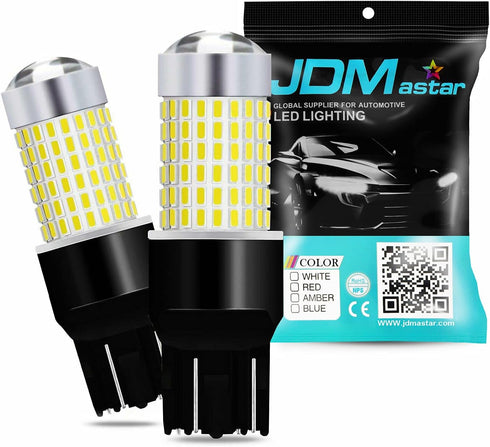 JDM ASTAR Extremely Bright 144-EX Chipsets 7440 7441 7443 7444 992 White LED Bulbs with Projector For Backup Reverse Lights...