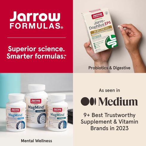 Jarrow Formulas Acetyl L-Carnitine 500 mg, Dietary Supplement, Amino Acid Support for Brain Health and Antioxidants, 60 Veggie Capsules, 60 Day Su...