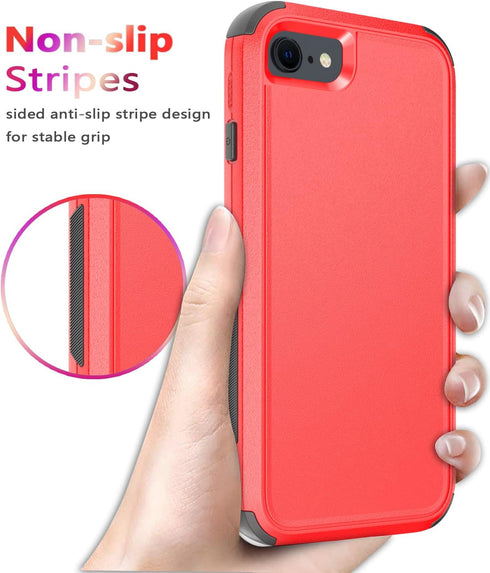 Diverbox Designed for iPhone SE case with Screen Protector Heavy Duty Shockproof Shock-Resistant Cases for Apple iPhone se Phone 2022/2020 Release...